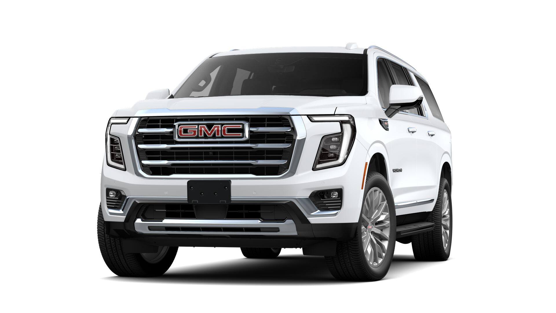 2026 GMC Yukon XL Base in Summit White — front three-quarter view