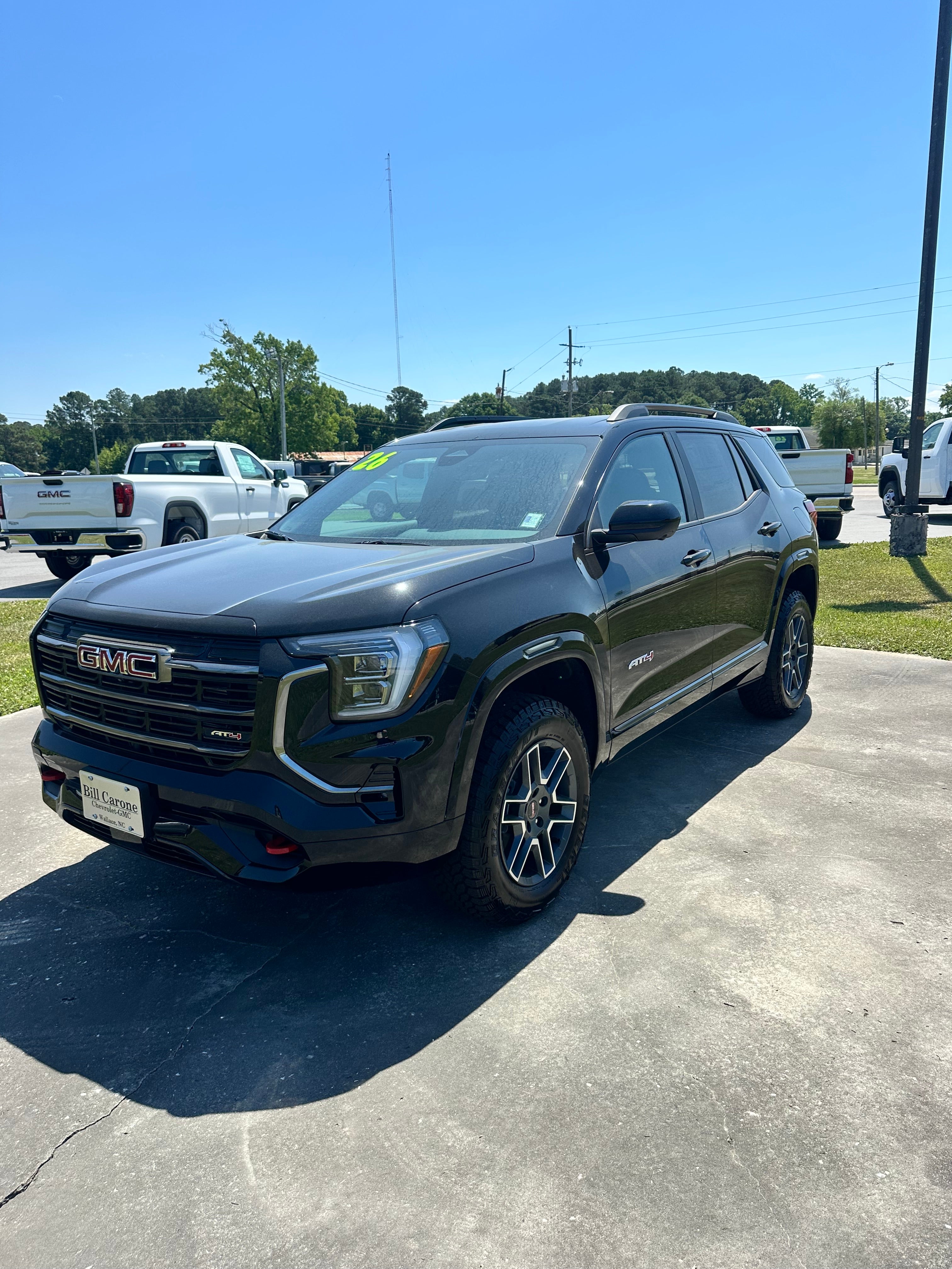 2026 GMC Terrain AT4 in Ebony Twilight Metallic — front three-quarter view